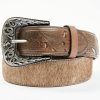 Men Cody James | Cody James Men'S Hair-On Tooled Cut-Out Billet Belt Discount