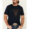 Gifts Cody James | Cody James Men'S Desert Bull Skull Graphic Short Sleeve T-Shirt Discount