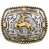 Men Cody James | Cody James Men'S Bronc Rider Beaded Edge Belt Buckle Outlet