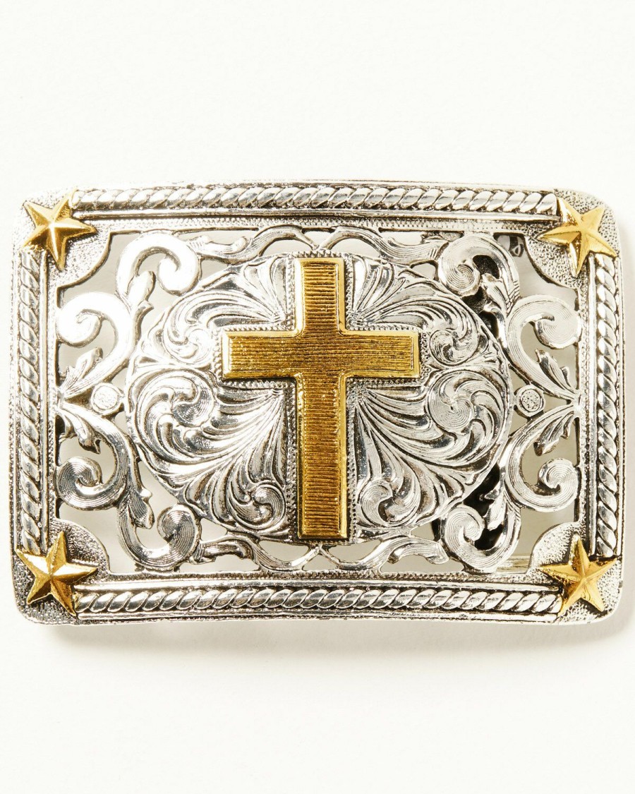 Men Cody James | Cody James Men'S Filigree Cross Buckle Outlet