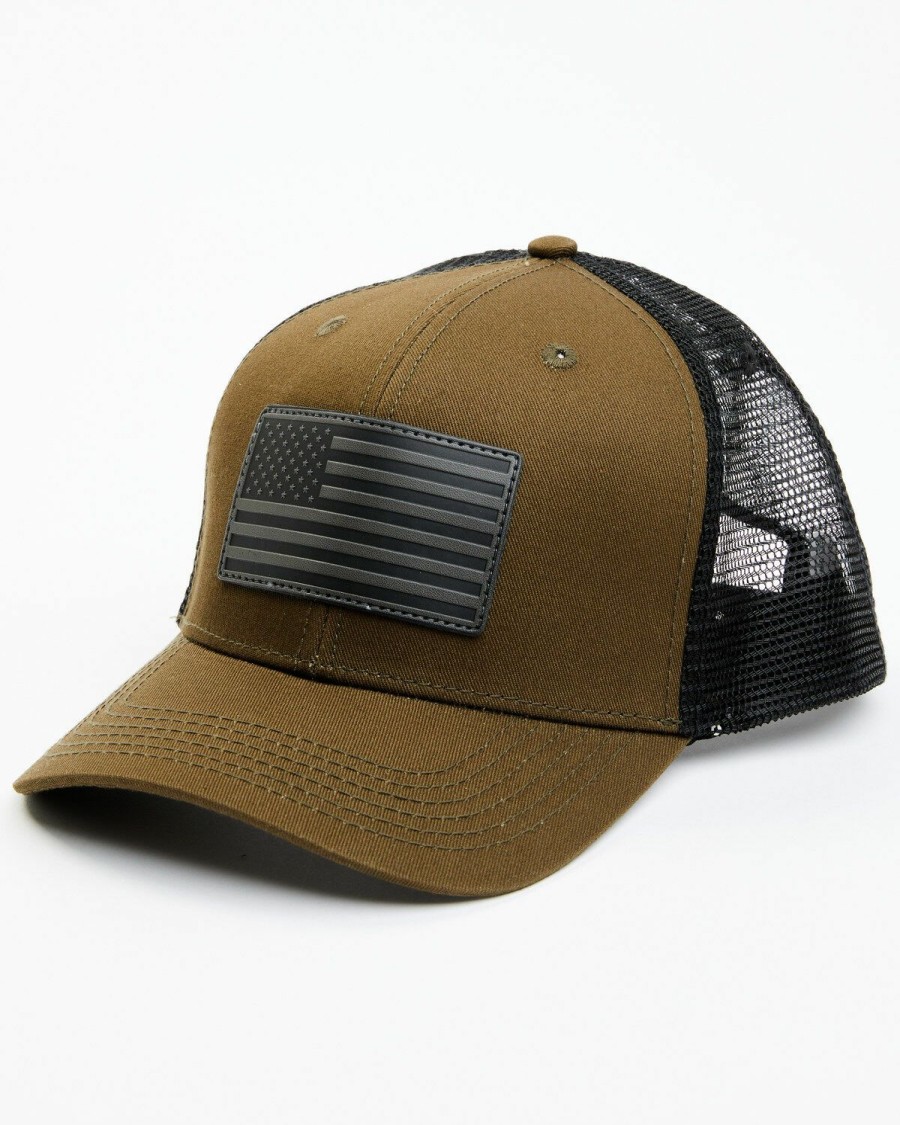 Men Cody James | Cody James Men'S American Flag Patch Mesh-Back Ball Cap Sale