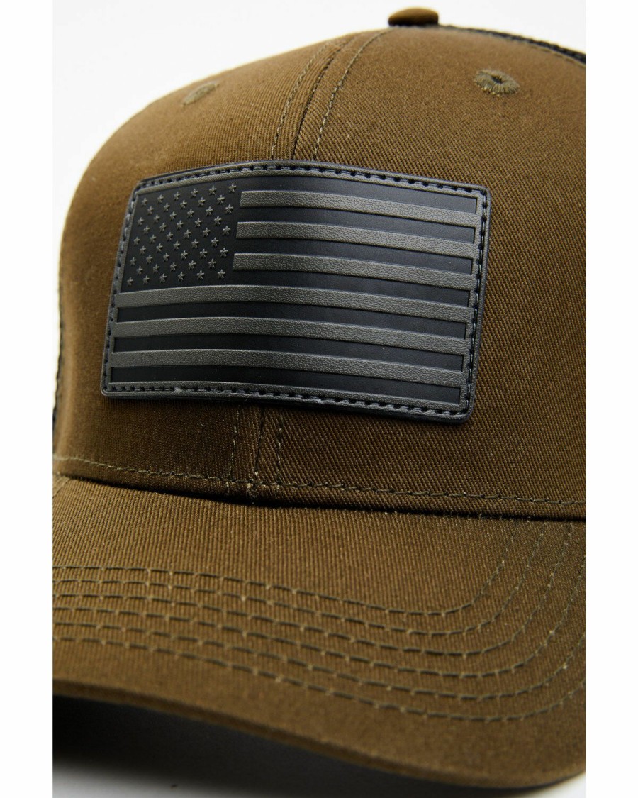 Men Cody James | Cody James Men'S American Flag Patch Mesh-Back Ball Cap Sale