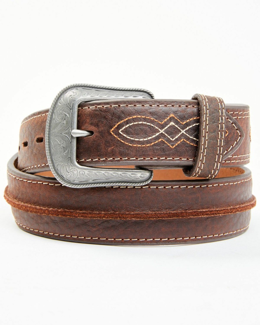 Men Cody James | Cody James Men'S Pebbled Leather Western Belt Discount