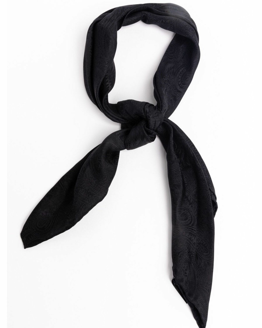 Men Cody James | Cody James Men'S Black Silk Jacquard Scarf Outlet