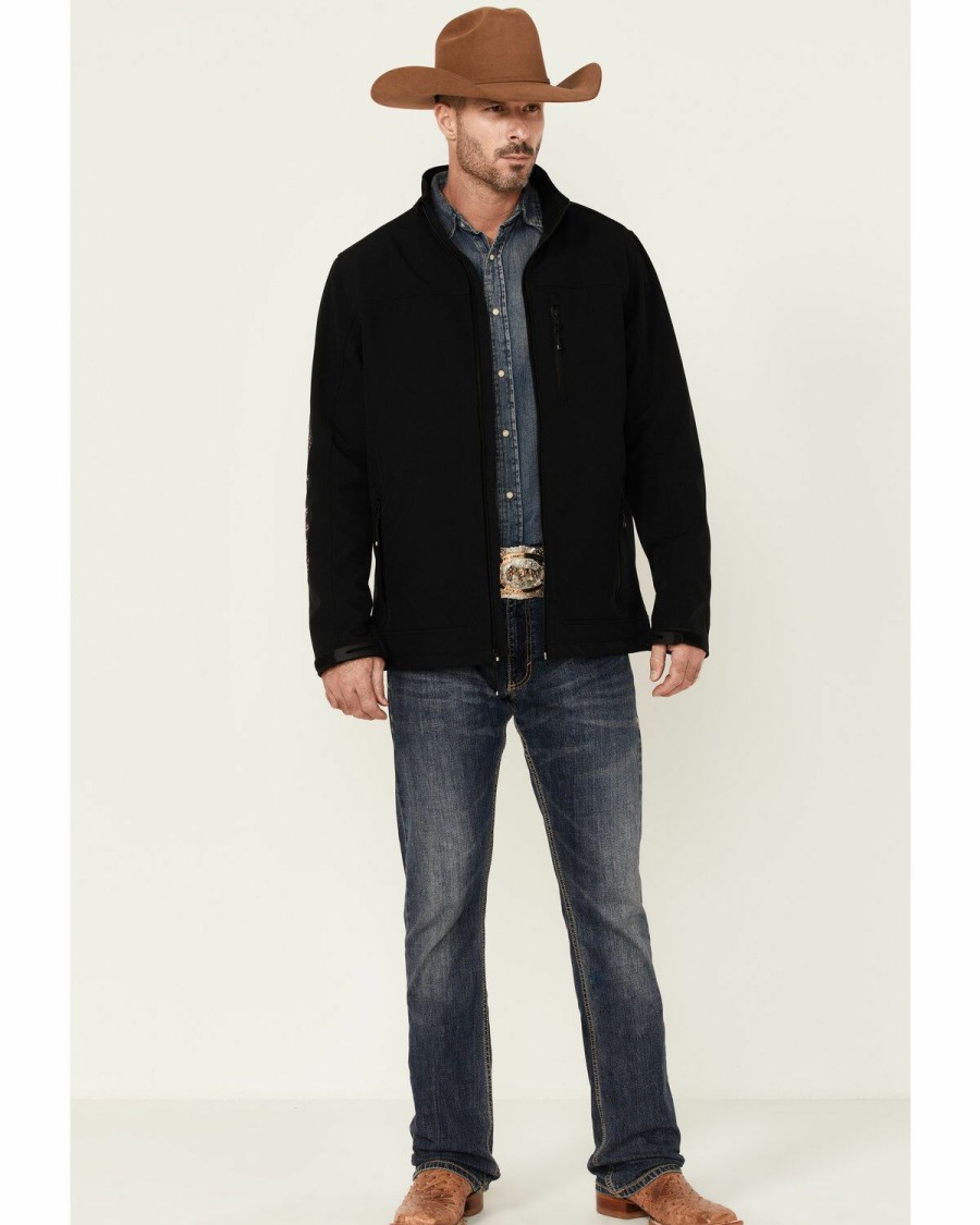 Gifts Cody James | Cody James Core Men'S American Embroidered Sleeve Zip-Front Steamboat Jacket Outlet