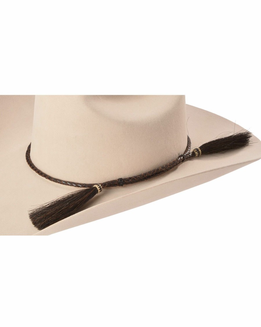 Men Cody James | Cody James Men'S Brown Leather Braid Horse Hair Tassel Hat Band Outlet