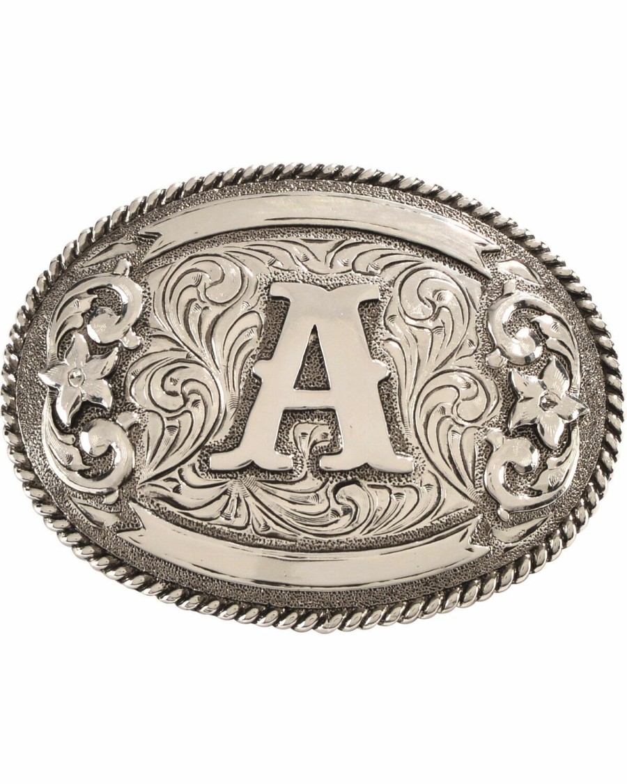 Men Cody James | Cody James Men'S Oval Letter A Initial Belt Buckle Online