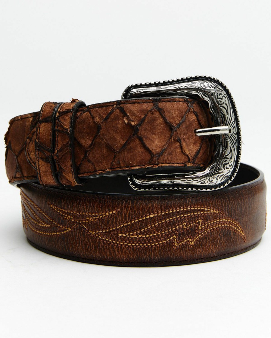 Men Cody James | Cody James Men'S Pirarucu Embroidered Belt Online