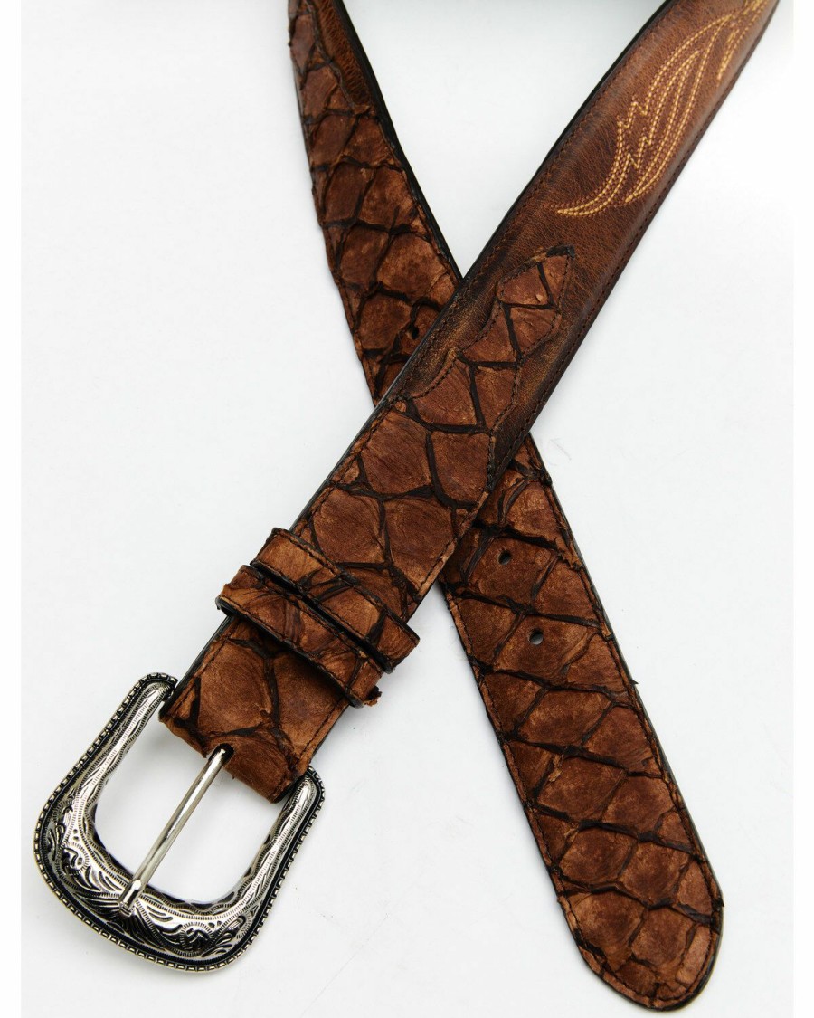 Men Cody James | Cody James Men'S Pirarucu Embroidered Belt Online