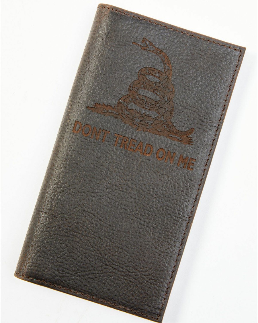 Men Cody James | Cody James Men'S Brown Don'T Tread On Me Rodeo Leather Wallet Sale