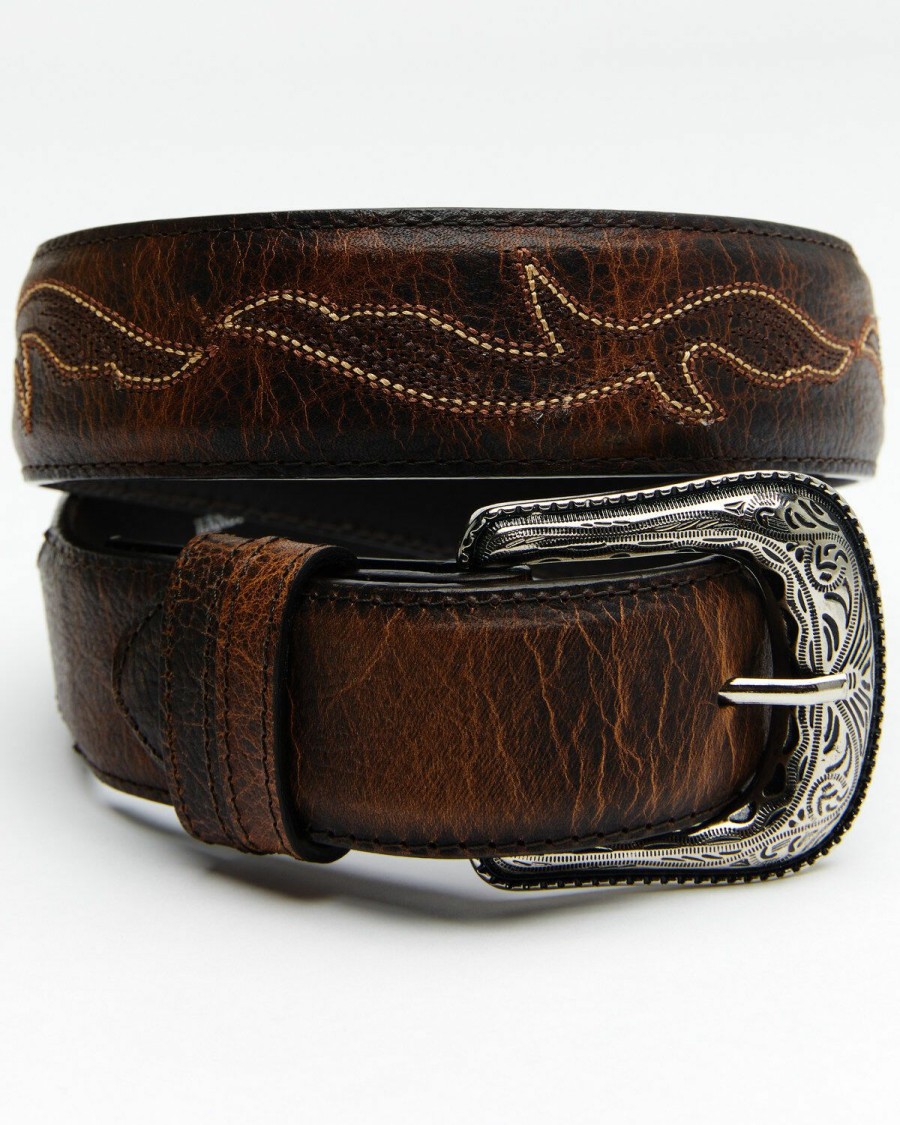 Men Cody James | Cody James Men'S Orange Stitched Belt Discount