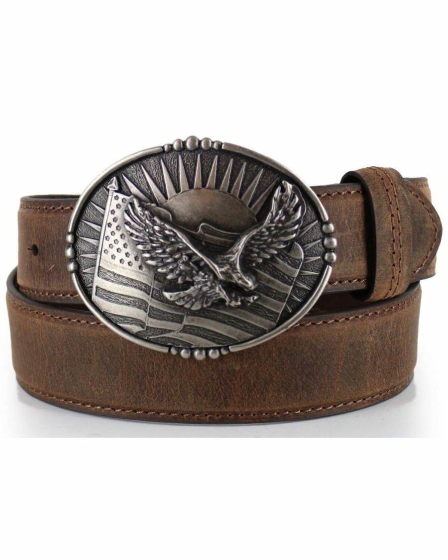 Men Cody James | Cody James Men'S Patriotic Eagle Leather Belt Outlet