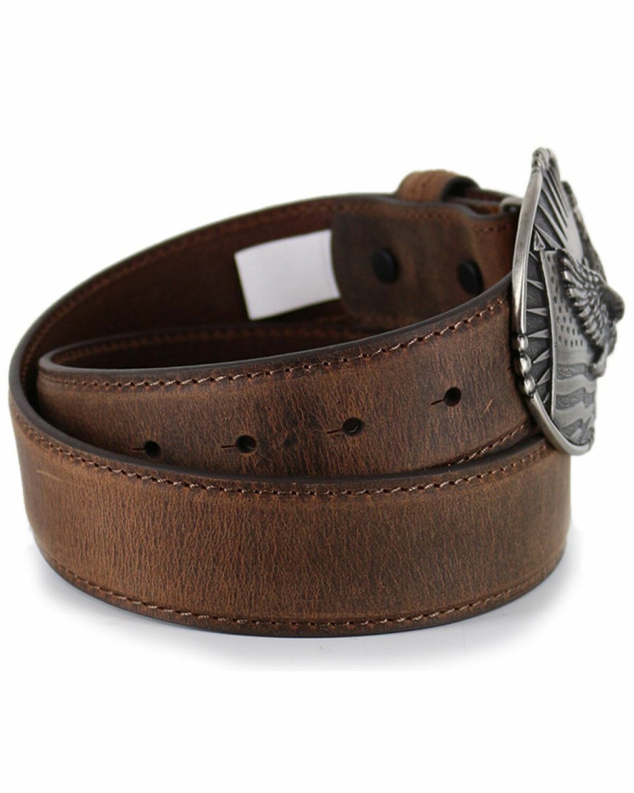 Men Cody James | Cody James Men'S Patriotic Eagle Leather Belt Outlet