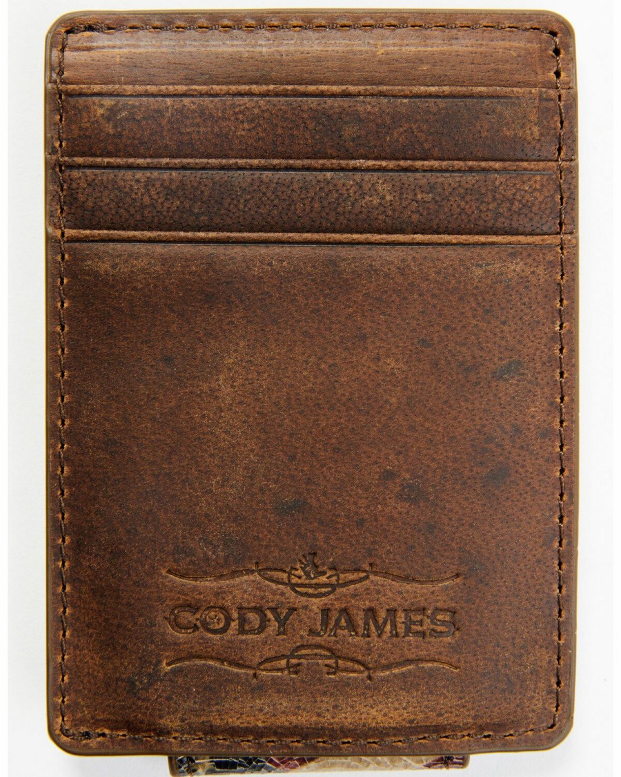 Men Cody James | Cody James Men'S Brown Distressed Flag Money Clip Sale