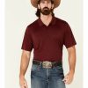 Clothing Cody James | Cody James Core Men'S Solid Burgundy Bermuda Short Sleeve Polo Shirt Outlet