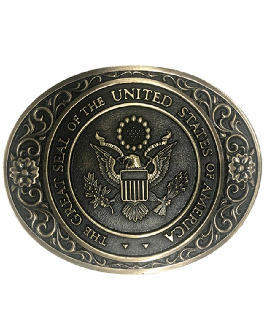 Men Cody James | Cody James Men'S The Great Seal Of The Usa Buckle Online