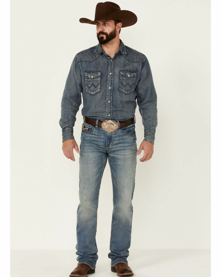 Clothing Cody James | Cody James Core Men'S Whistle Medium Wash Stretch Stackable Straight Jeans Sale