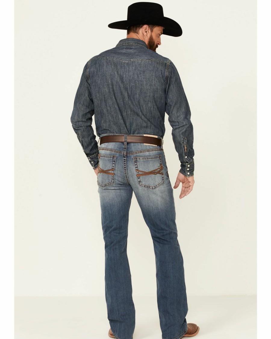 Clothing Cody James | Cody James Core Men'S Silver Spur Medium Wash Performance Stretch Slim Bootcut Jeans Outlet