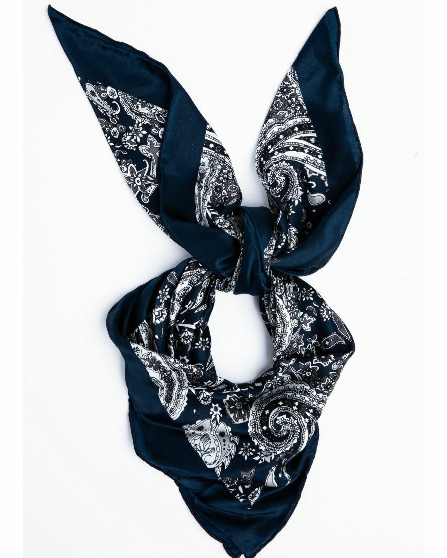 Men Cody James | Cody James Men'S Silk Black Paisley Bandana Online