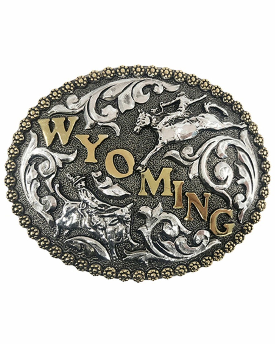 Gifts Cody James | Cody James Men'S Wyoming Bronc & Bull Riders Belt Buckle Online