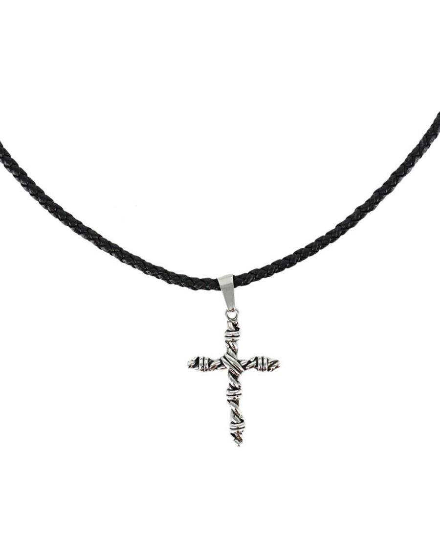 Men Cody James | Cody James Men'S Twisted Rope Cross Necklace Online