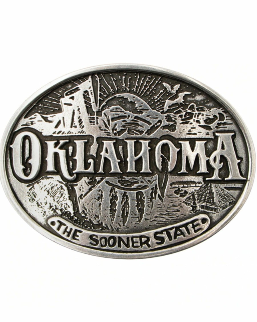 Men Cody James | Cody James Men'S Oklahoma Heritage Oval Buckle Sale