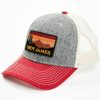 Gifts Cody James | Cody James Men'S Red & Grey Sunset Logo Patch Mesh-Back Ball Cap Outlet