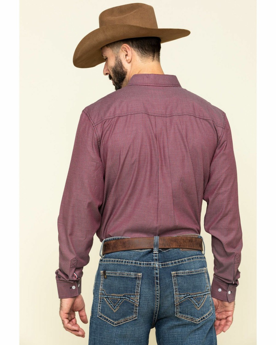 Gifts Cody James | Cody James Core Men'S Holler Geo Print Long Sleeve Western Shirt Online