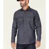 Clothing Cody James | Cody James Men'S Fr Indigo Denim Long Sleeve Work Shirt Outlet