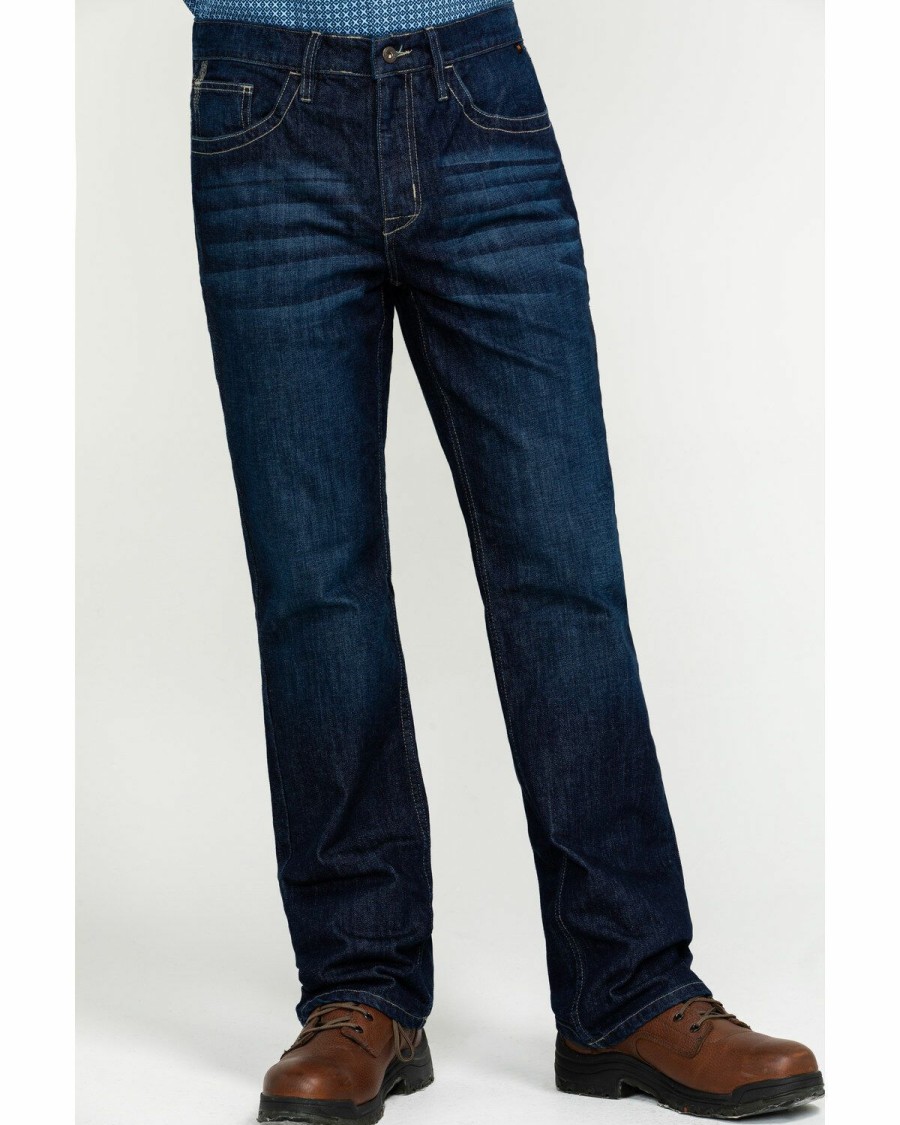 Men Cody James | Cody James Men'S Fr Millikin Dark Slim Bootcut Work Jeans Sale