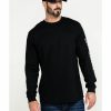 Men Cody James | Cody James Men'S Black Fr Logo Long Sleeve Work Shirt Tall Online