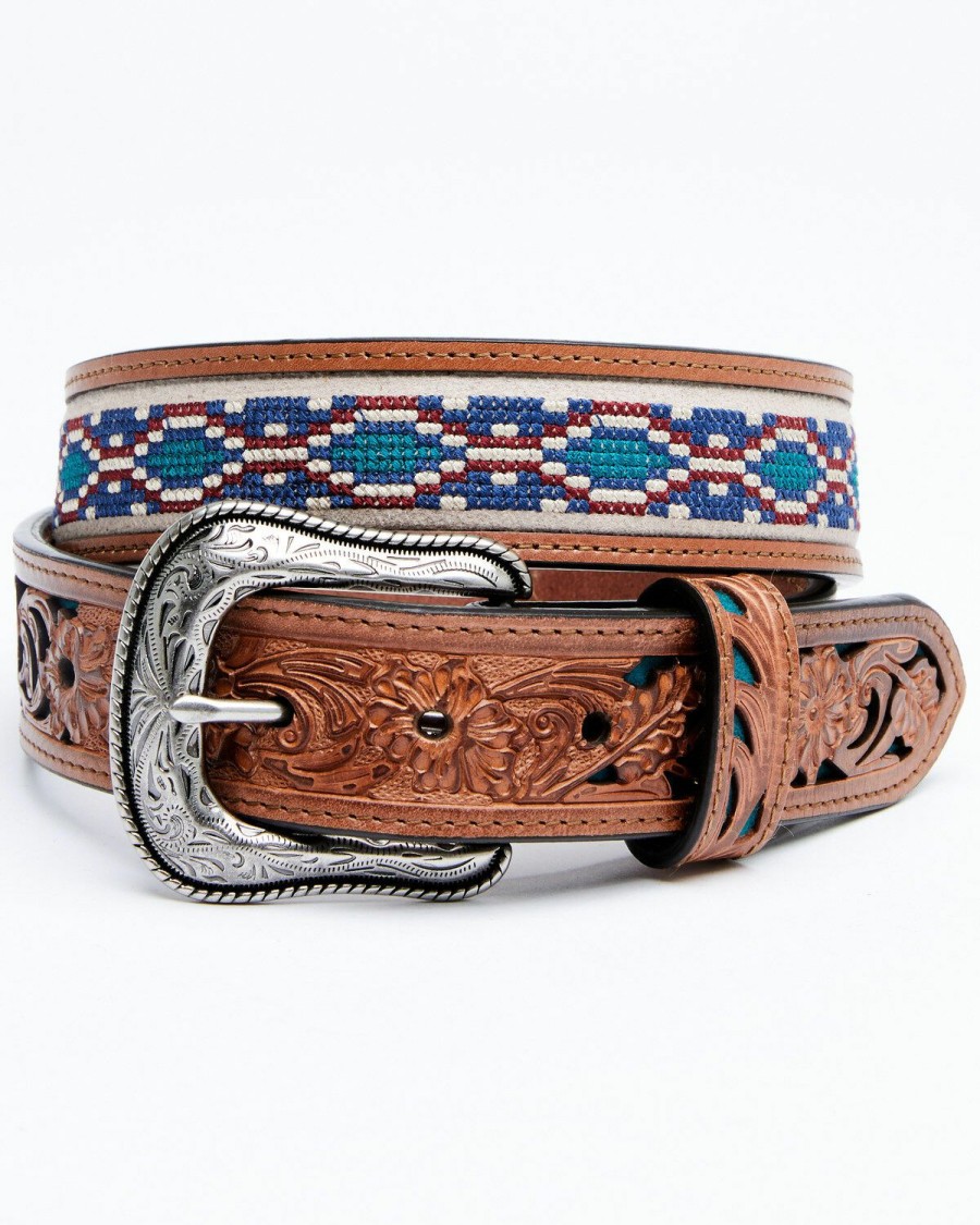 Men Cody James | Cody James Men'S Multi Color Cross Stitch Western Belt Online