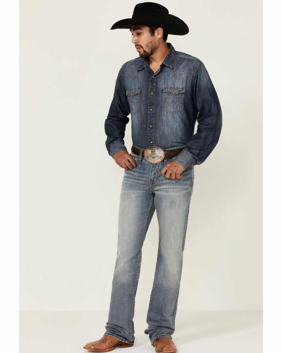 Gifts Cody James | Cody James Core Men'S Bear Down Light Wash Stretch Slim Bootcut Jeans Outlet