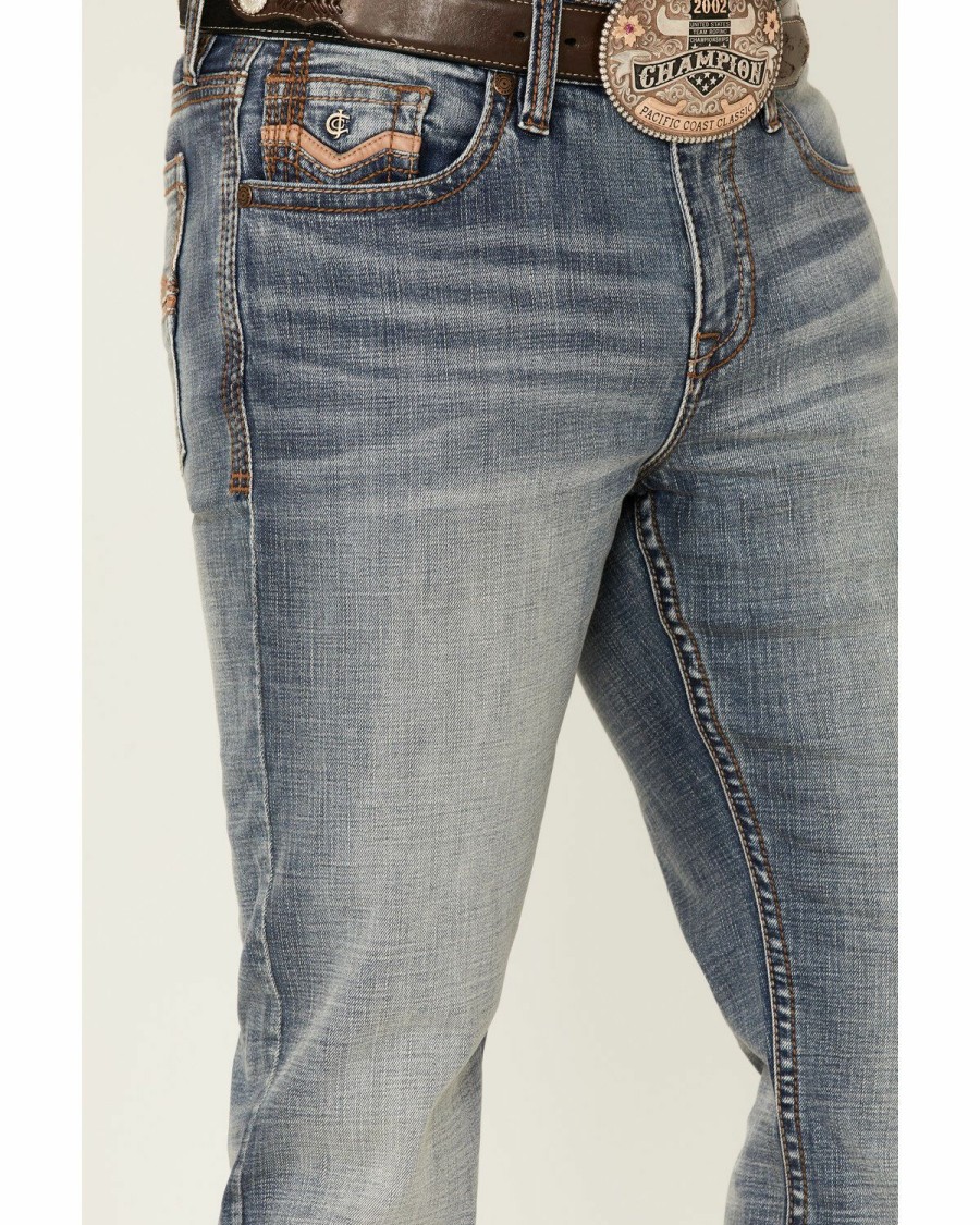 Gifts Cody James | Cody James Core Men'S Bear Down Light Wash Stretch Slim Bootcut Jeans Outlet