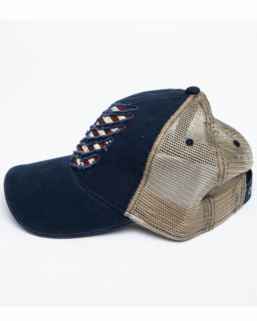 Gifts Cody James | Cody James Men'S Ripped Flag Mesh Ball Cap Outlet