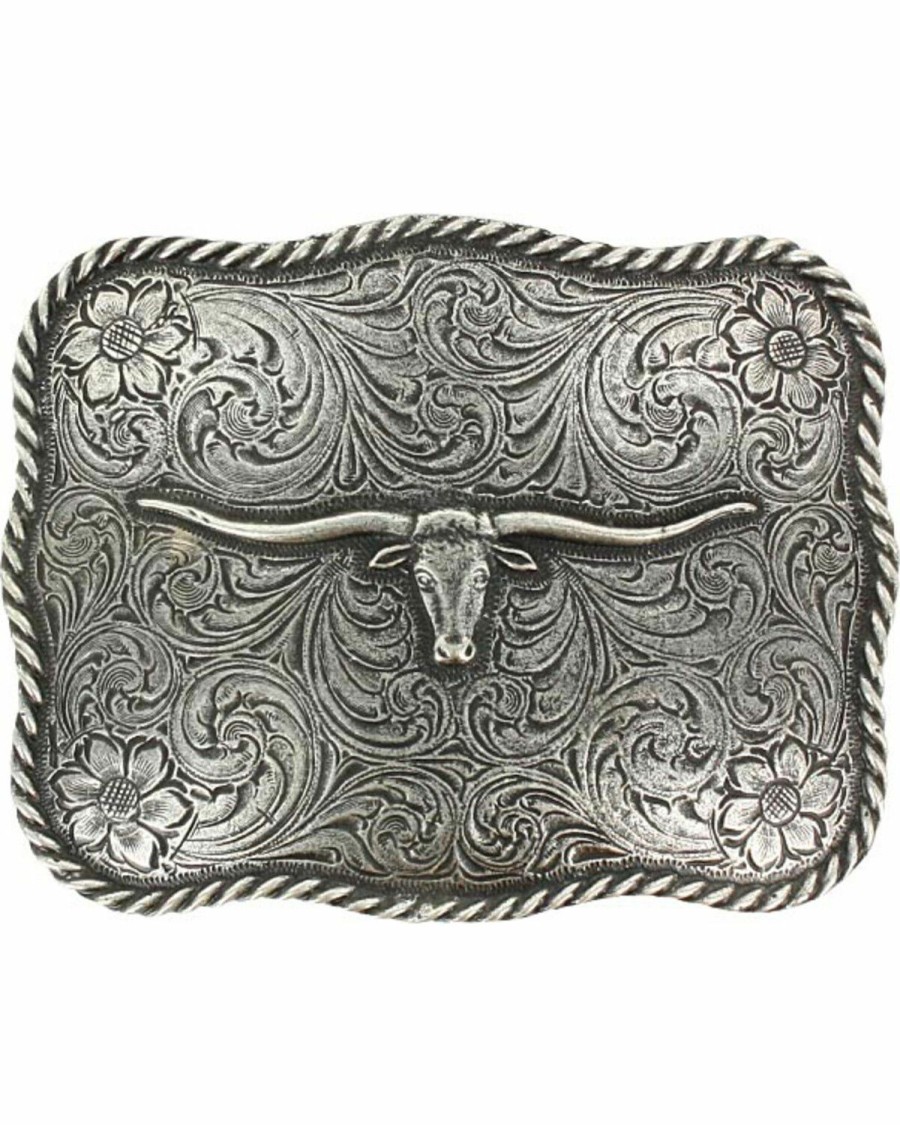 Men Cody James | Cody James Men'S Texas Long Horn Belt Buckle Discount