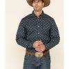 Gifts Cody James | Cody James Core Men'S Party Turtle Floral Print Long Sleeve Western Shirt Outlet