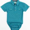 Clothing Cody James | Cody James Infant-Boys' Printed Chambray Short Sleeve Onesie Online