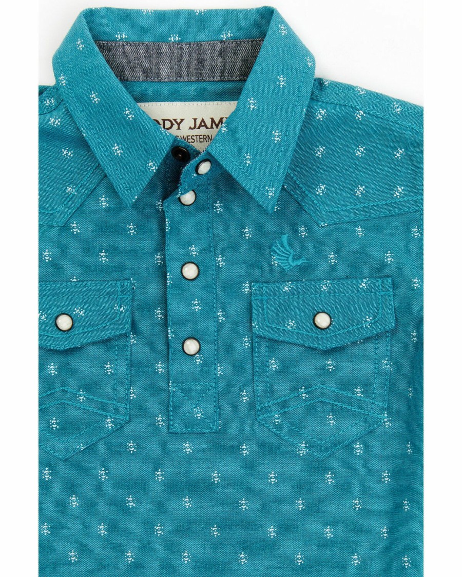 Clothing Cody James | Cody James Infant-Boys' Printed Chambray Short Sleeve Onesie Online