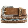 Men Cody James | Cody James Men'S Brown Multi-Color Concho Belt Discount