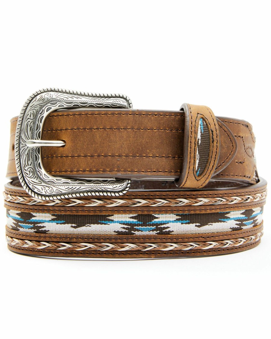 Men Cody James | Cody James Men'S Brown Multi-Color Concho Belt Discount