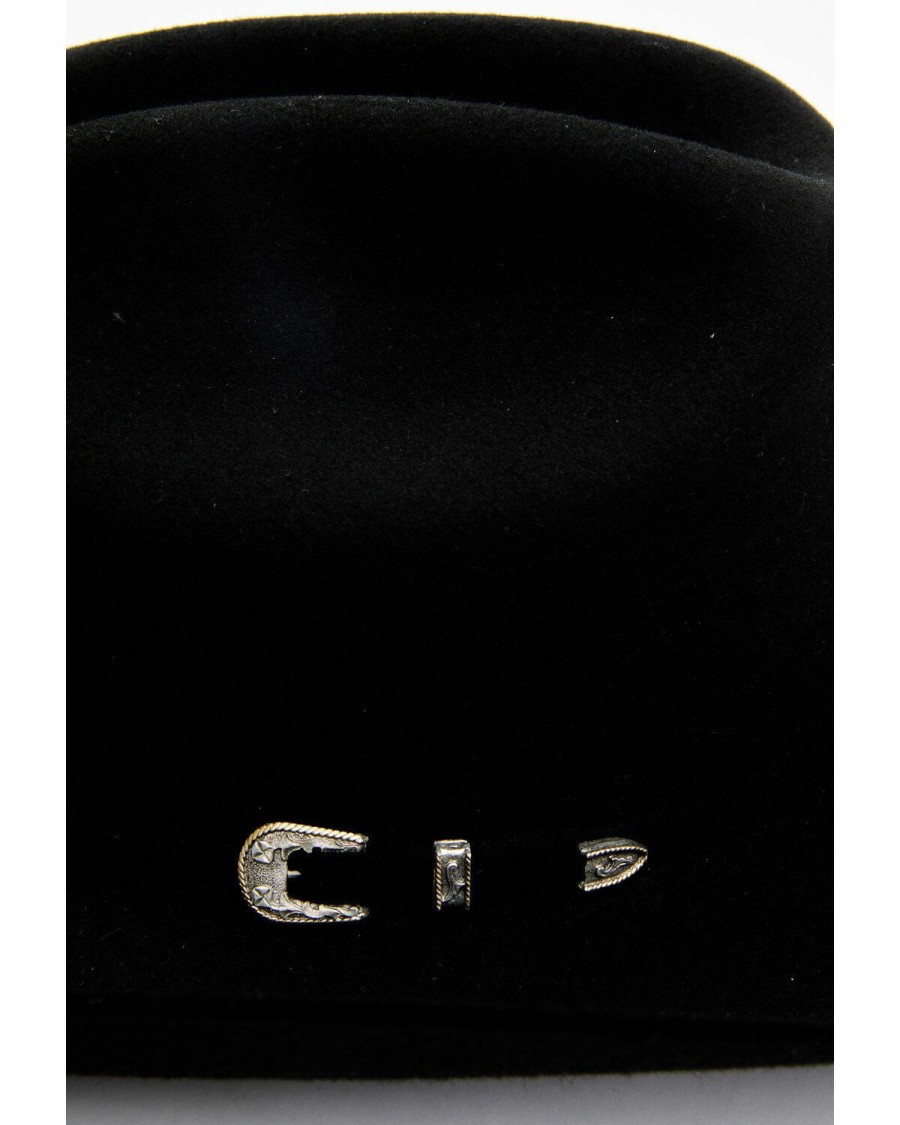 Men Cody James | Cody James Men'S 3X Black Self Buckle Band Wool Felt Western Hat Online