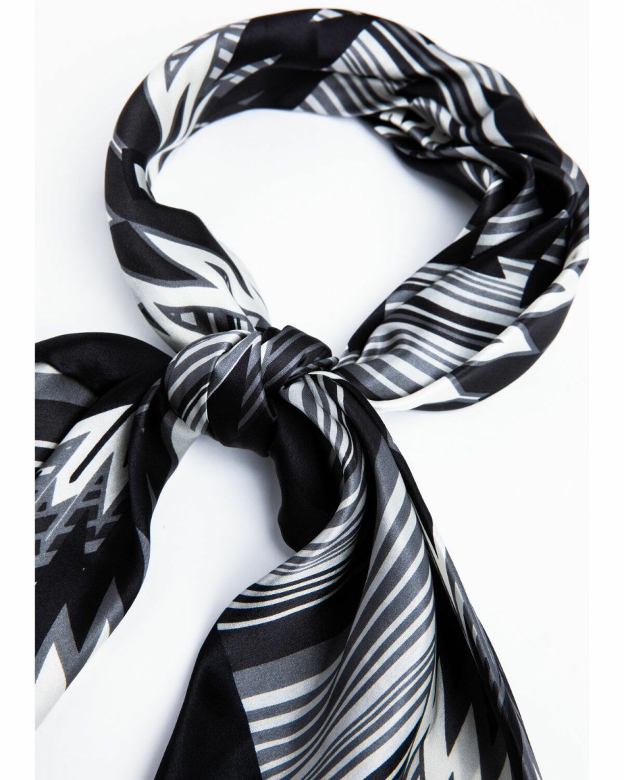 Men Cody James | Cody James Men'S Silk Black Southwestern Bandana Outlet