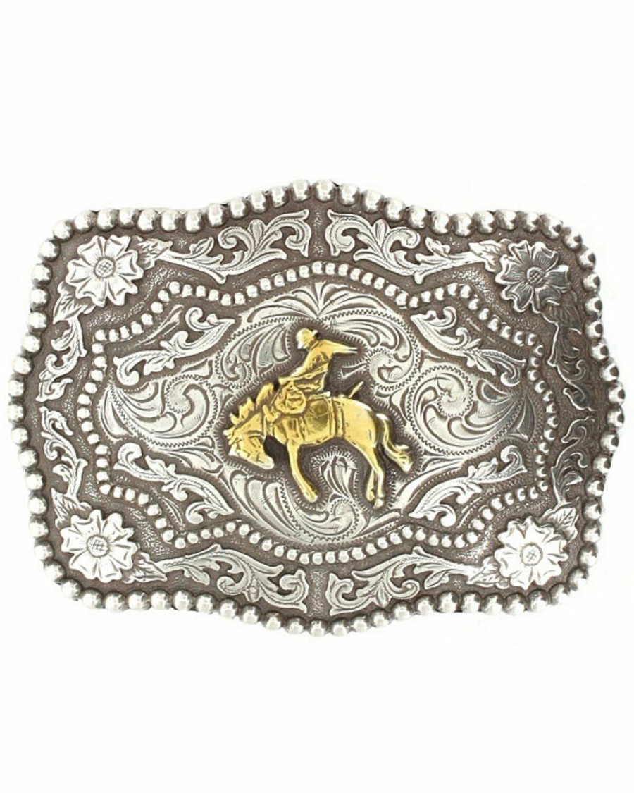 Men Cody James | Cody James Men'S Bucking Bronc Rectangle Belt Buckle Outlet