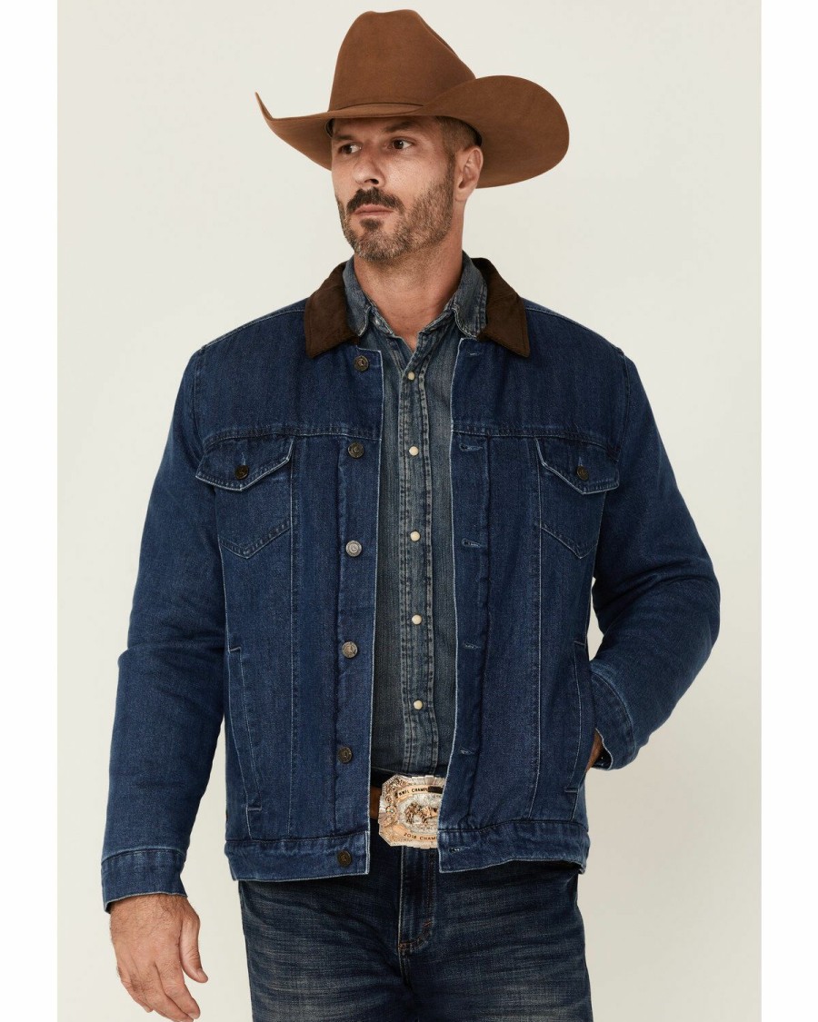 Gifts Cody James | Cody James Men'S Grand Teton 3.0 Sherpa-Lined Button-Front Denim Jacket Sale