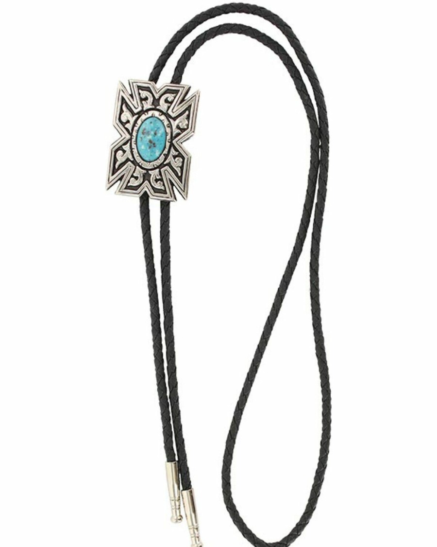 Men Cody James | Cody James Men'S Southwestern Turquoise Bolo Tie Sale