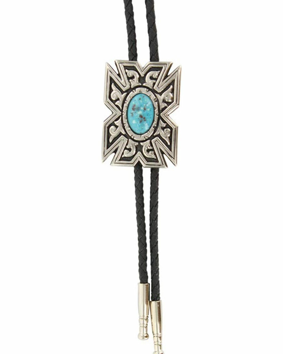 Men Cody James | Cody James Men'S Southwestern Turquoise Bolo Tie Sale